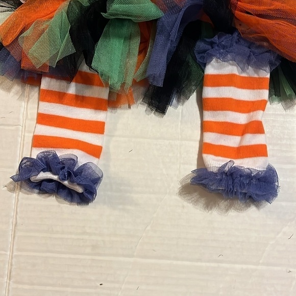 NWT-baby essentials-6M-Halloween 4 piece set.Bodysuit,skirt,headband,leg warmers - Picture 7 of 8